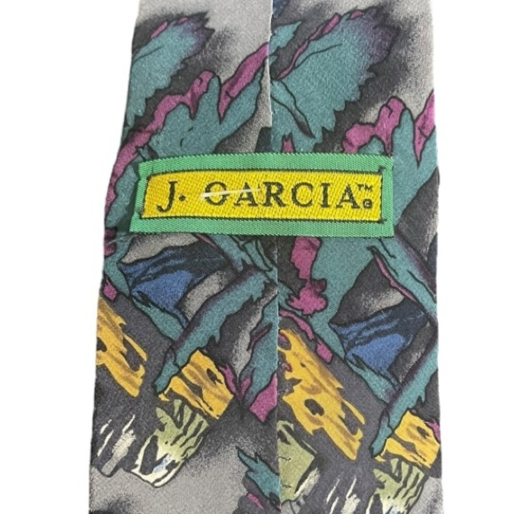J. Garcia Multicolor Silk Y2K Vintage Tie - Picture 2 of 6